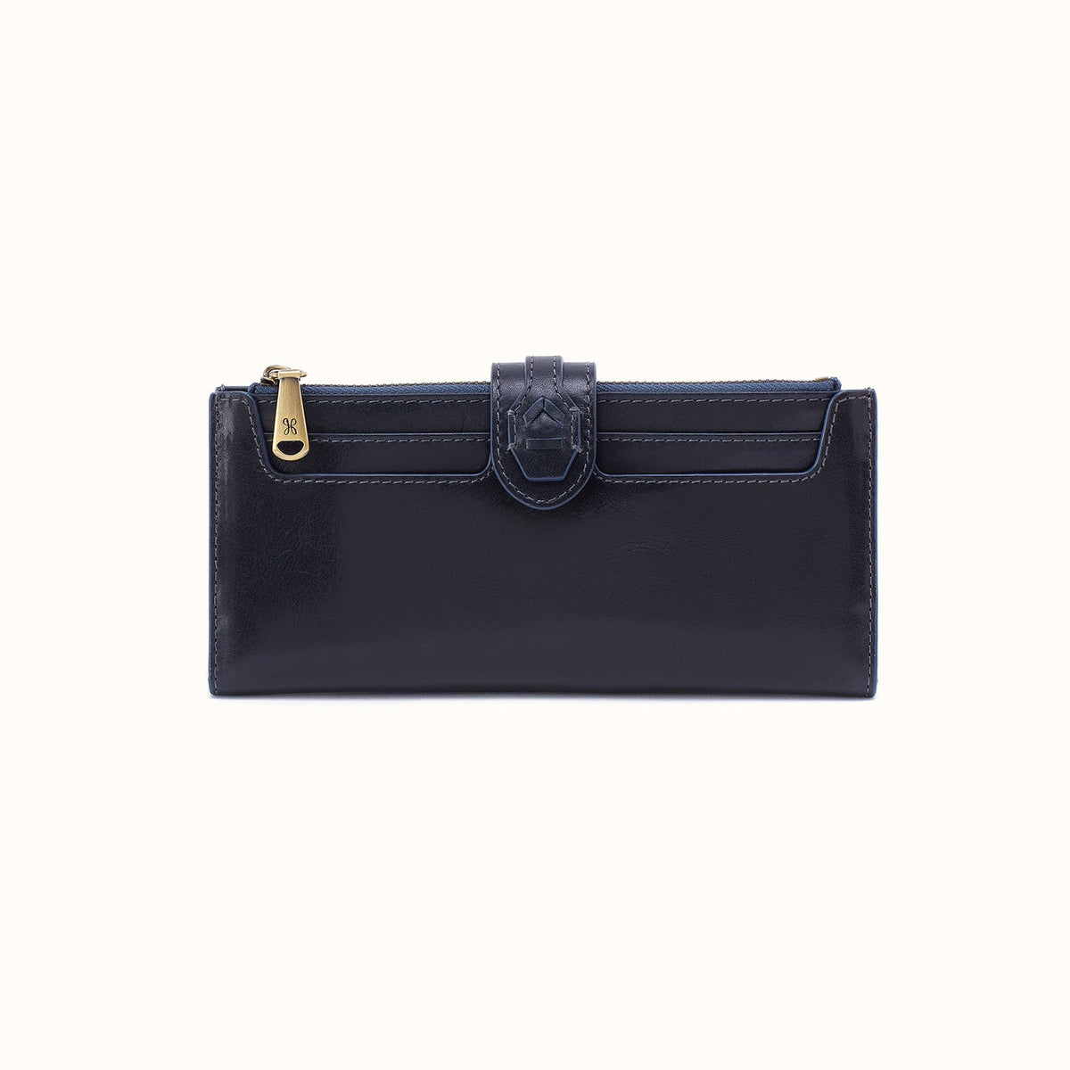Dunn Continental Wallet in Patina Leather - Navy Horizon