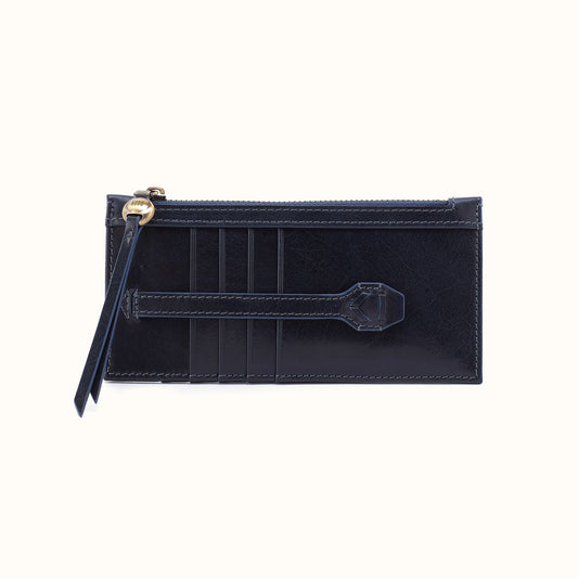 Carte Card Case in Patina Leather - Navy Horizon