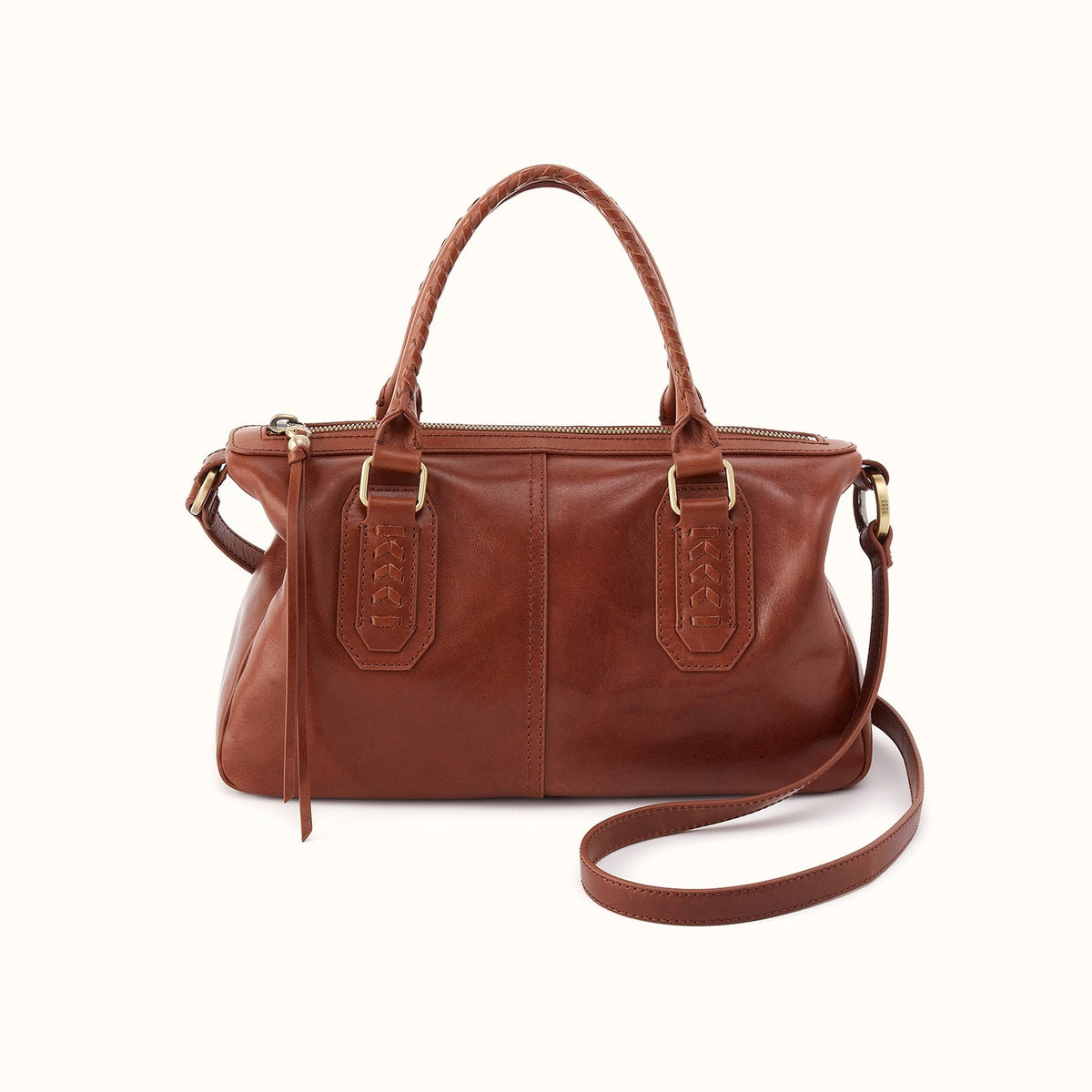 Expedition Satchel In Patina Leather - Pecan Ridge