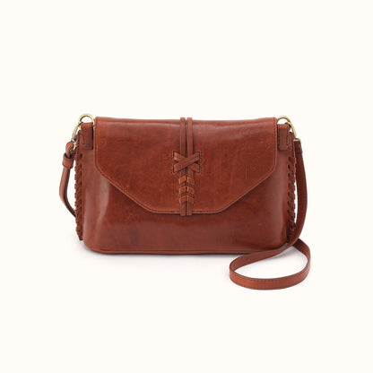 Expedition Shoulder Crossbody in Patina Leather - Pecan Ridge