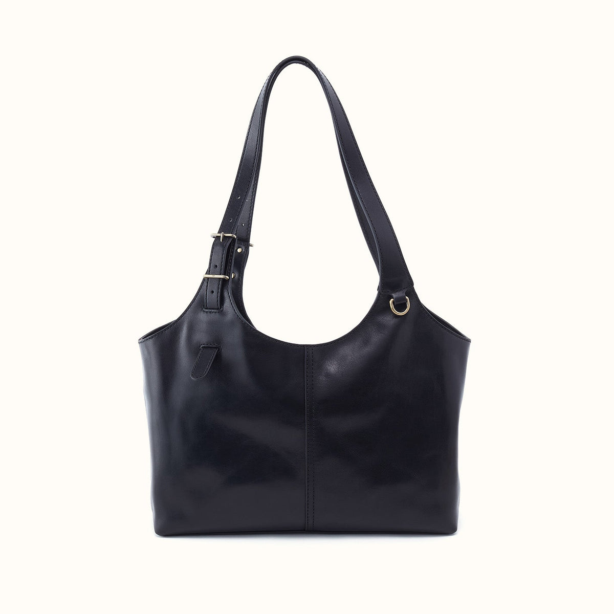 Atlas Tote In Patina Leather - Black