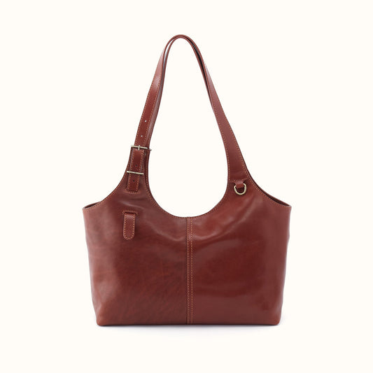 Atlas Tote In Patina Leather - Pecan Ridge