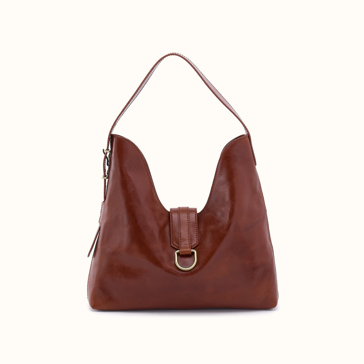 Atlas Hobo Bag In Patina Leather - Pecan Ridge