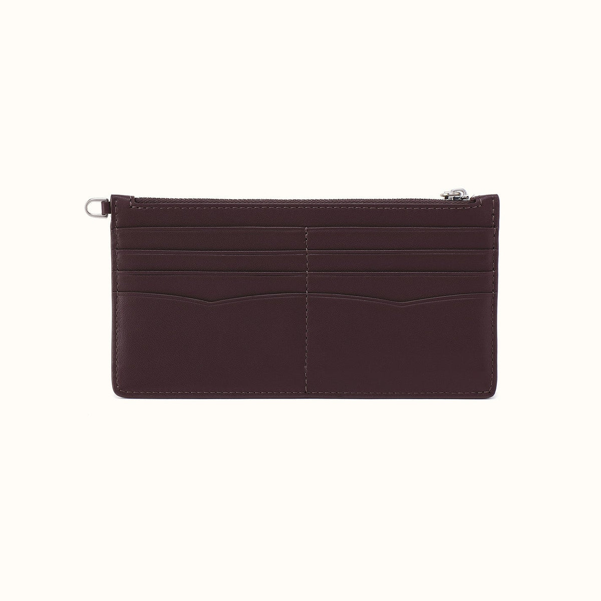 Carte Travel Wallet In Suede Leather - Dark Cherry