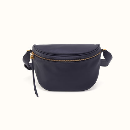 Juno Belt Bag in Smooth Leather - Navy