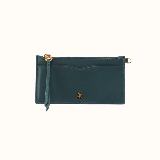 Carte Card Travel Case In Suede Leather - Pine Needle