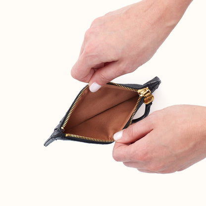 Carte Card Case In Pebbled Leather - Black