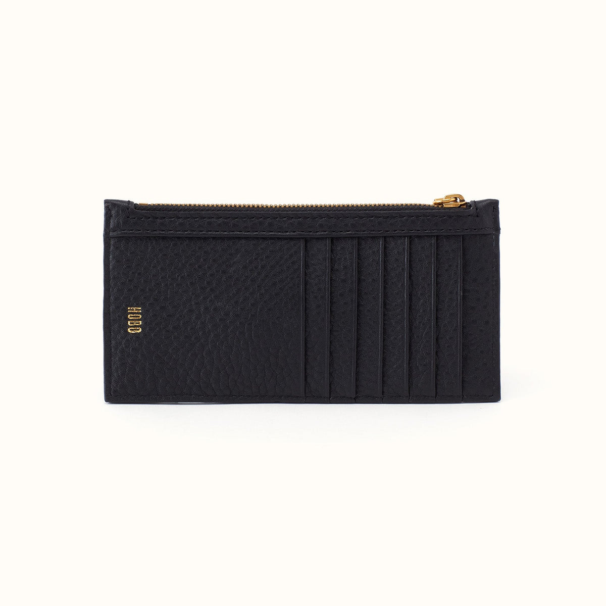 Carte Card Case In Pebbled Leather - Black