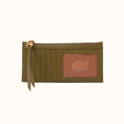 Carte Card Case In Pebbled Leather - Sunlit Sage