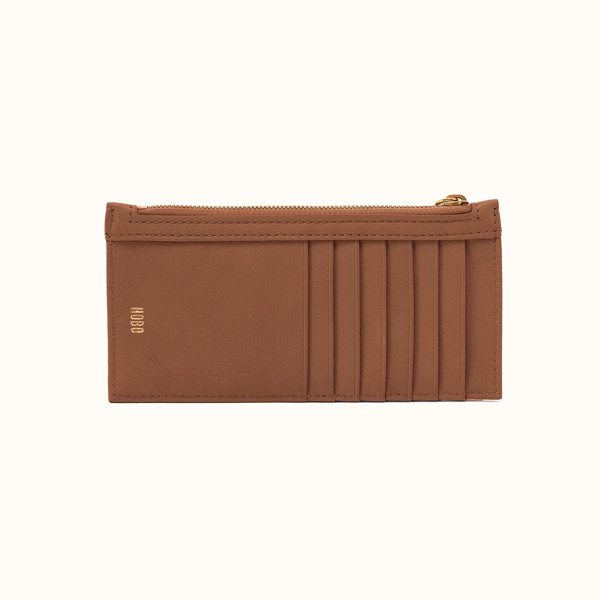 Carte Card Case In Pebbled Leather - Timber Brown