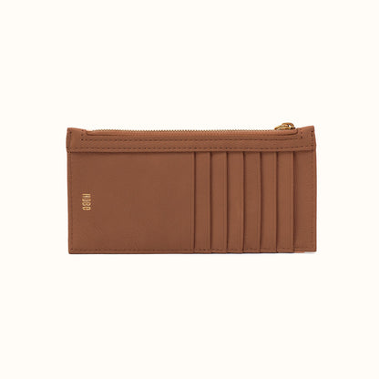 Carte Card Case In Pebbled Leather - Timber Brown