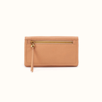 Lumen Continental Wallet in Pebbled Leather - Sandstorm