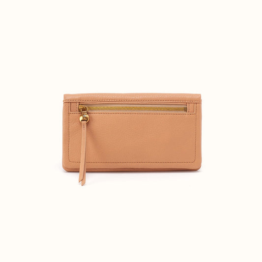 Lumen Continental Wallet in Pebbled Leather - Sandstorm
