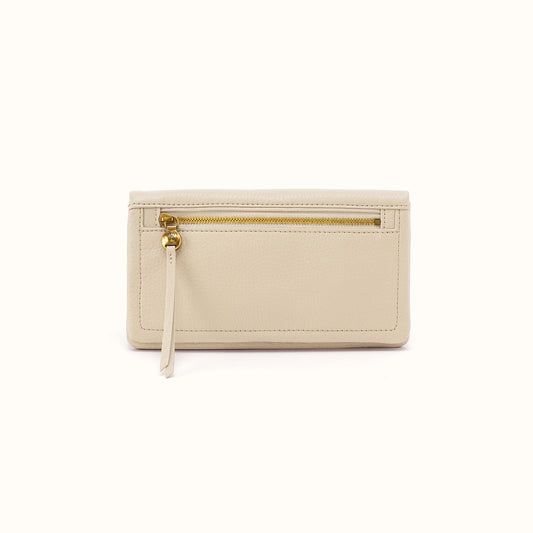 Lumen Continental Wallet In Pebbled Leather - Birch