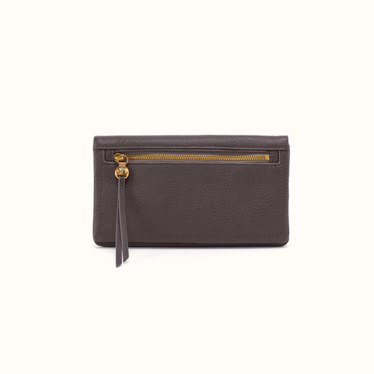 Lumen Continental Wallet In Pebbled Leather - Hearthstone