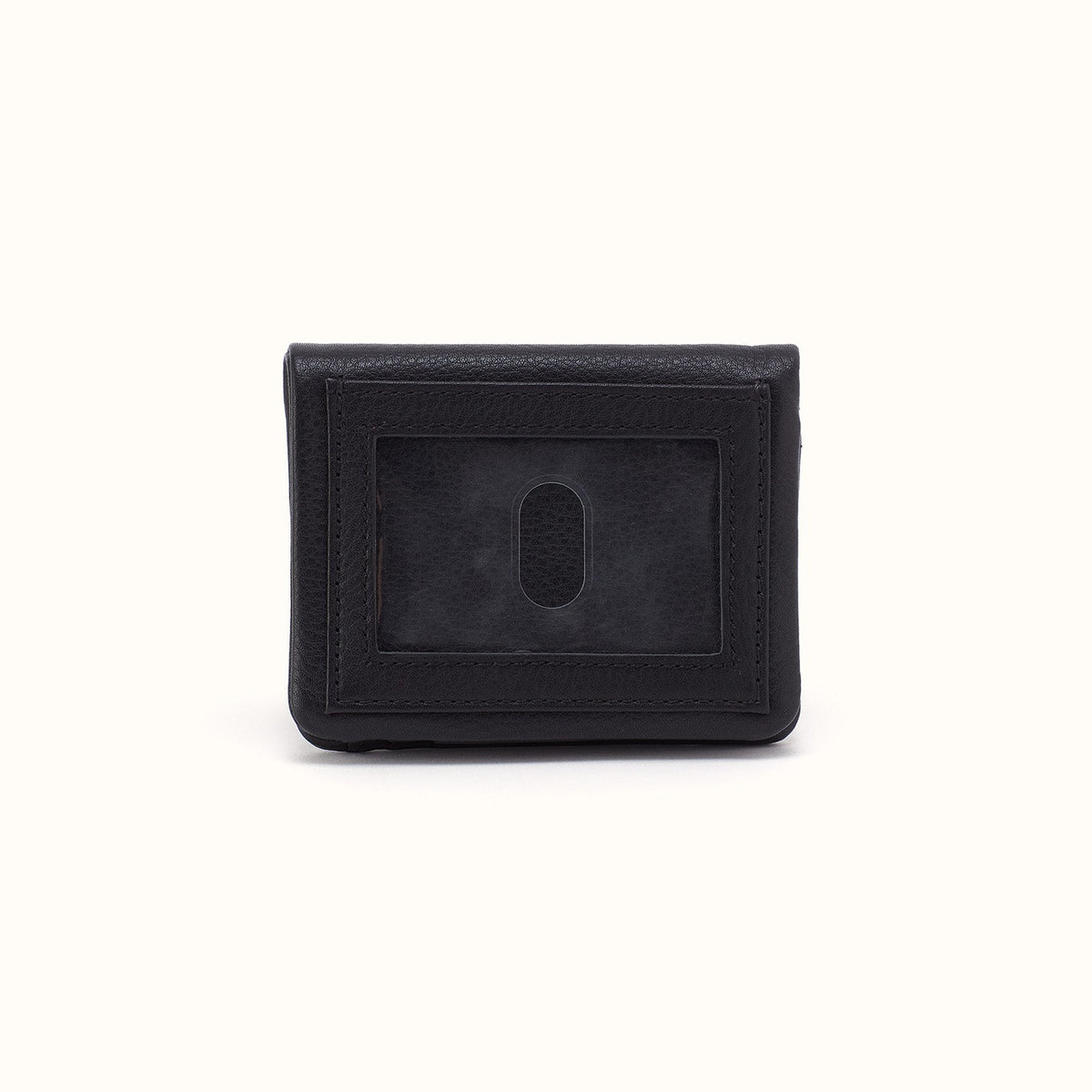 Lumen Mini Wallet In Pebbled Leather - Black