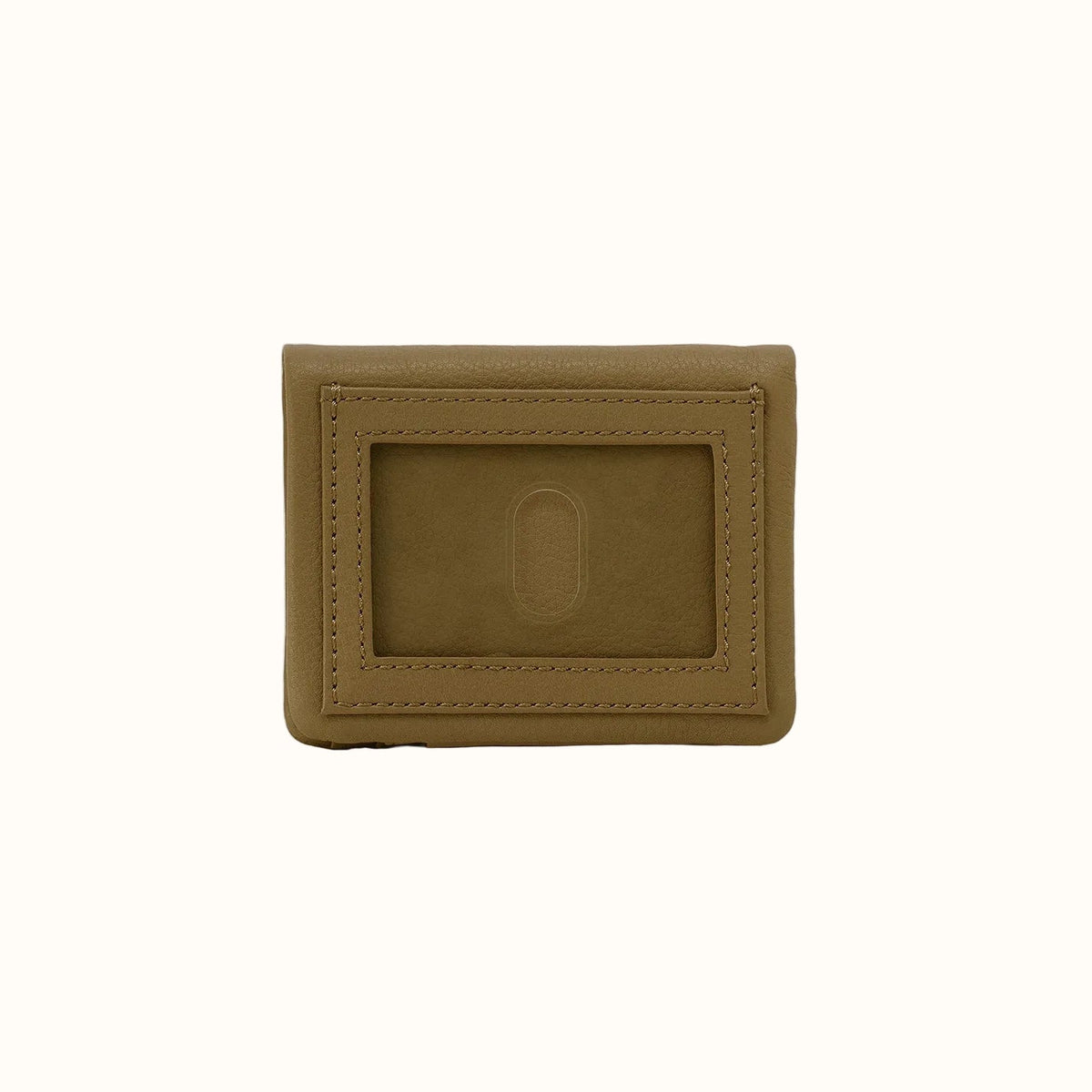 Lumen Mini Wallet In Pebbled Leather - Sunlit Sage