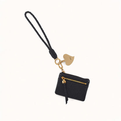 Lasso Phone Wristlet In Pebbled Leather - Black