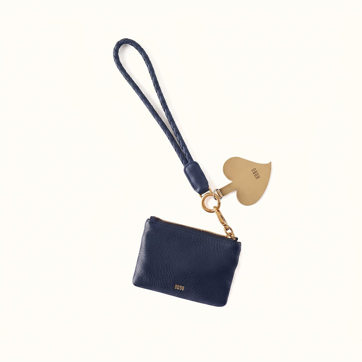 Lasso Phone Wristlet In Pebbled Leather - Ink Navy
