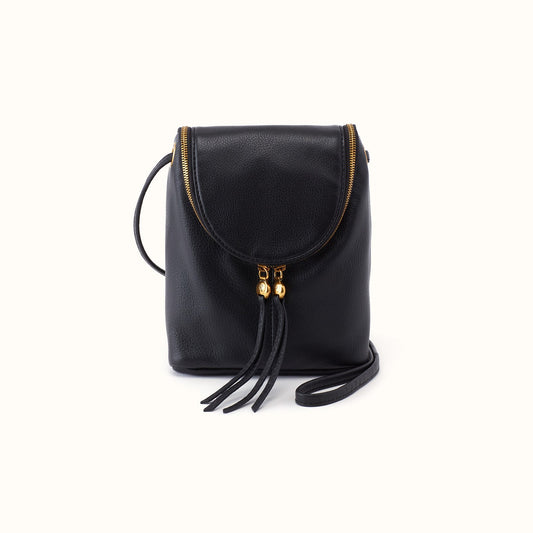 Fern Crossbody in Pebbled Leather - Black