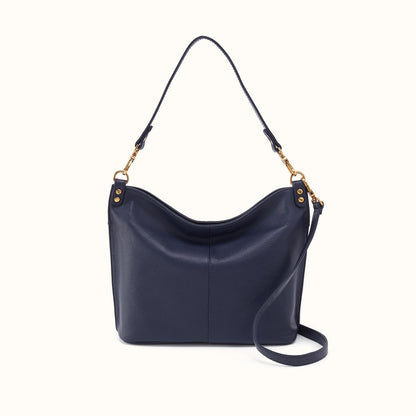 Pier Shoulder Bag In Pebbled Leather - Ink Navy