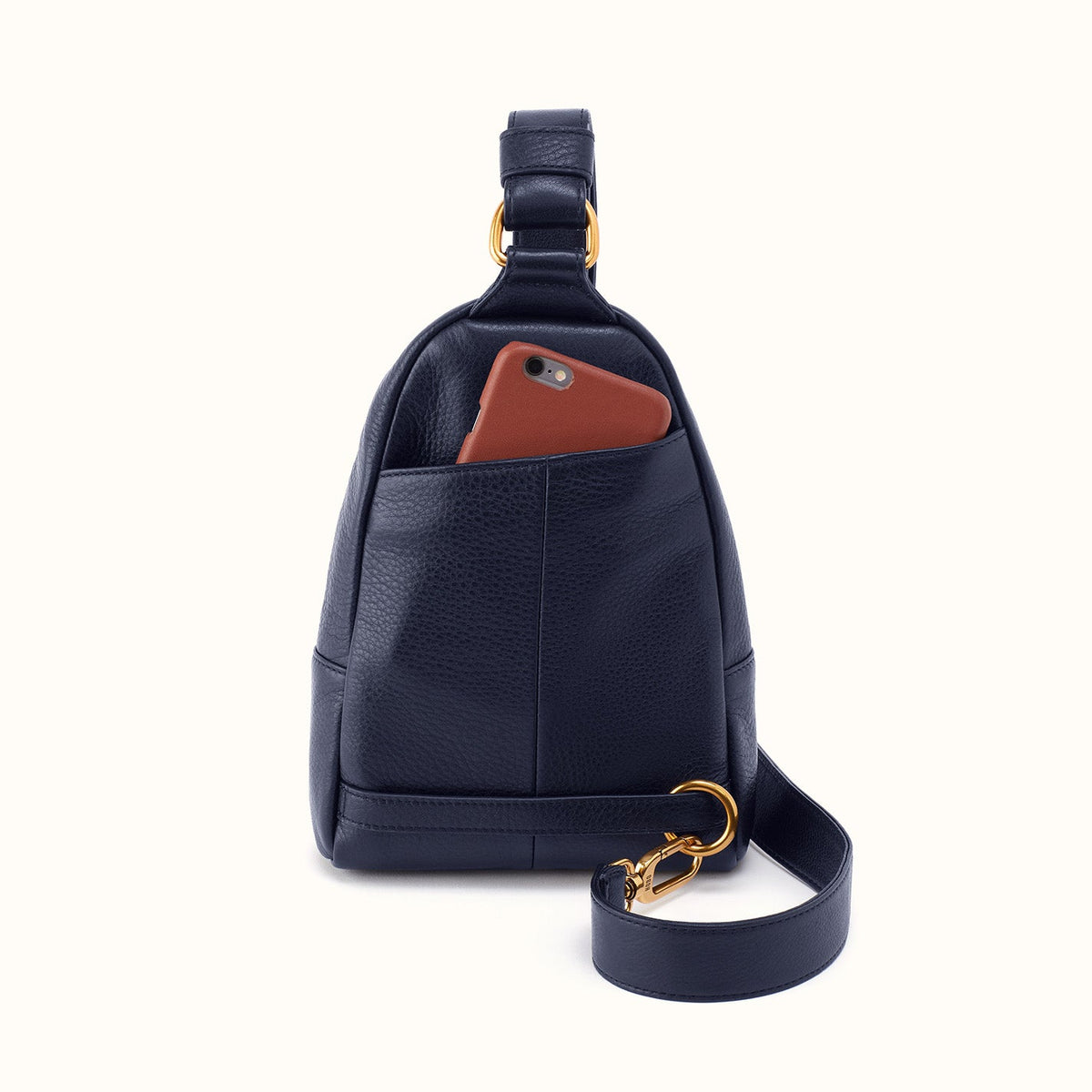 Fern Sling In Pebbled Leather - Ink Navy