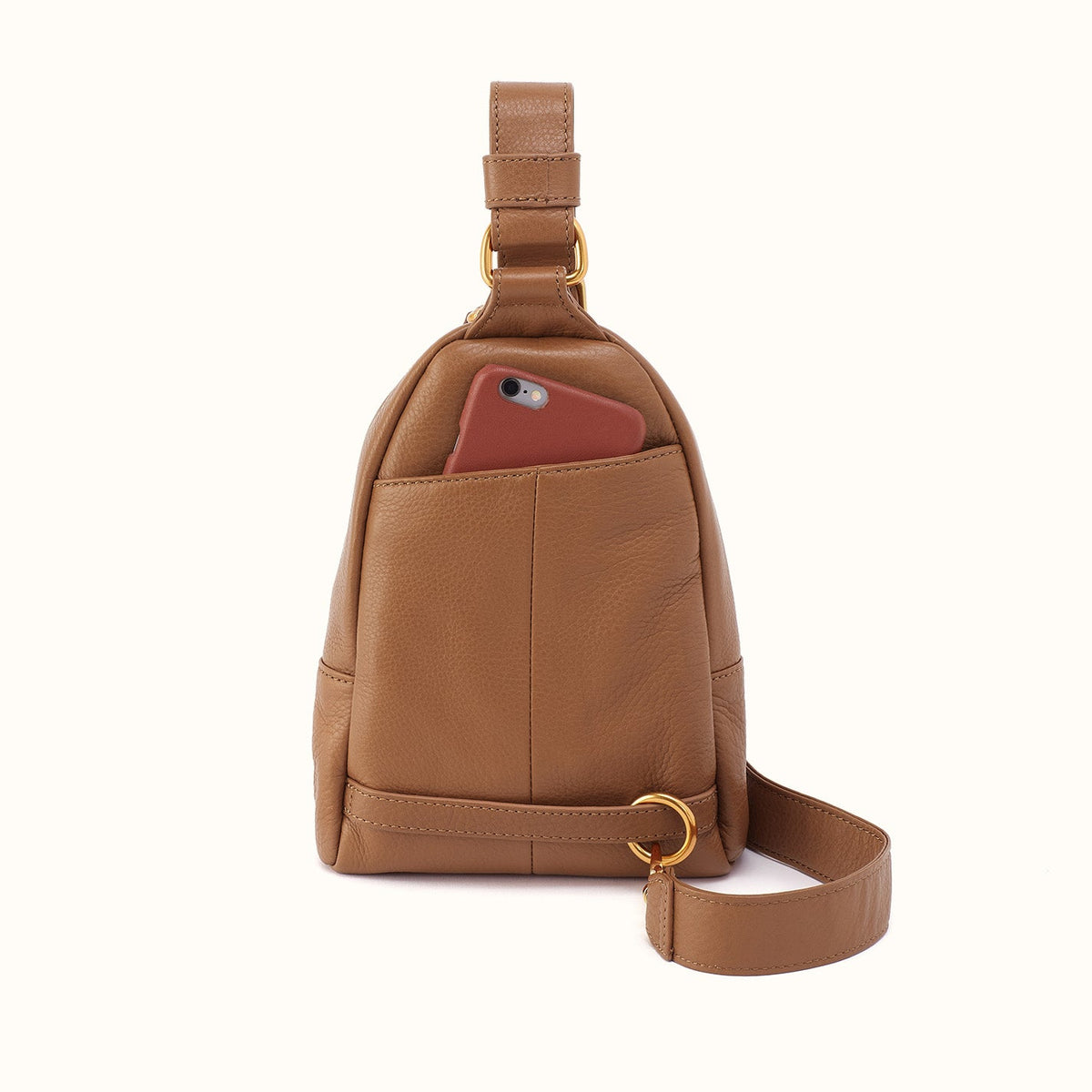 Fern Sling in Pebbled Leather - Timber Brown