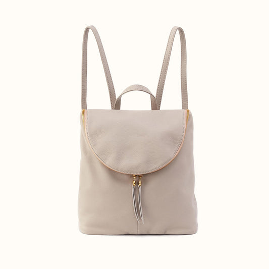 Fern Backpack in Pebbled Leather - Taupe