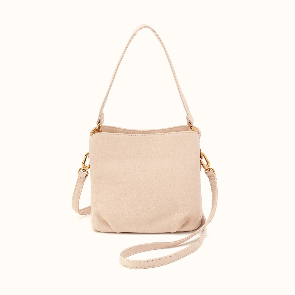 Starr Convertible Shoulder Bag In Pebbled Leather - Stonewash