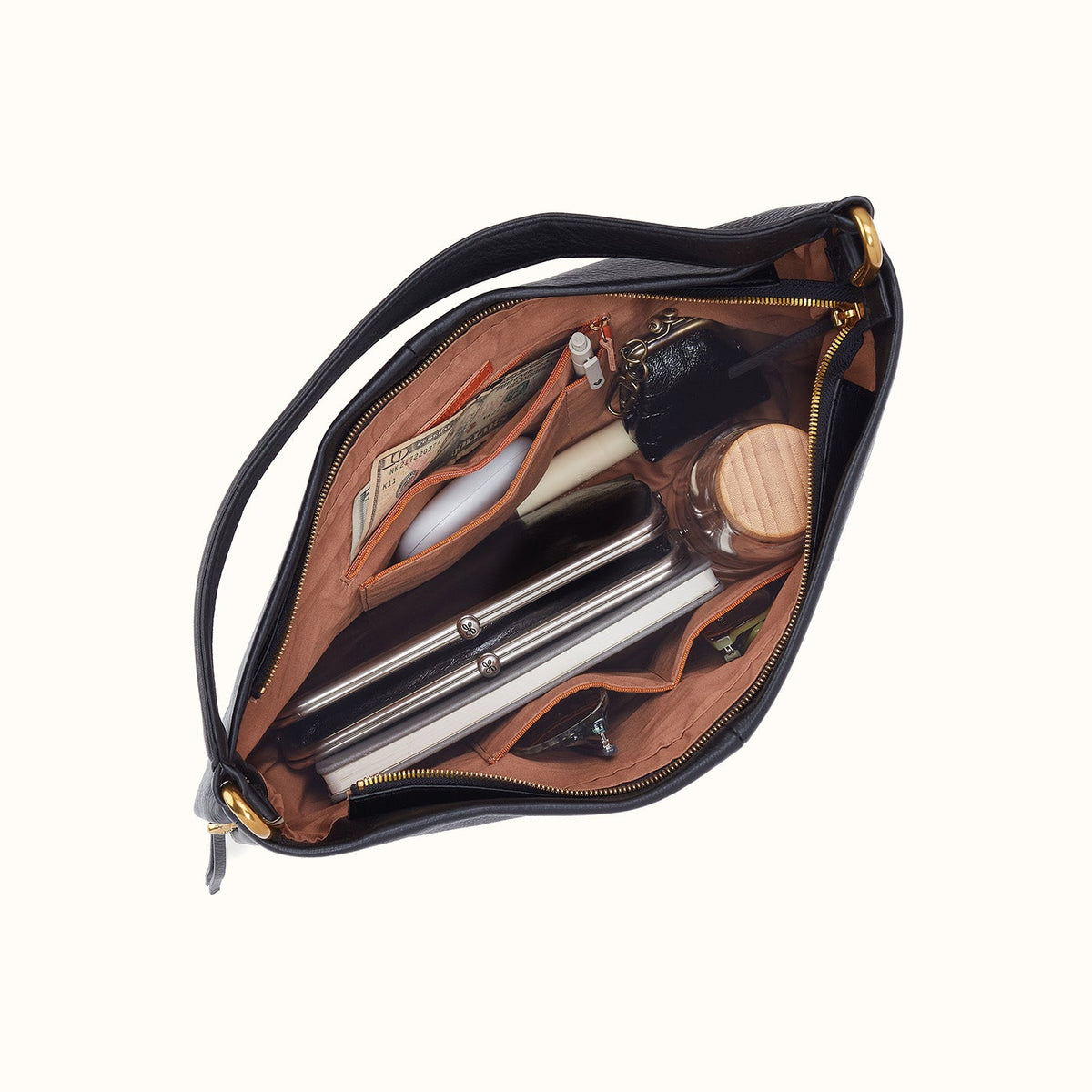 Harley Hobo In Pebbled Leather - Black