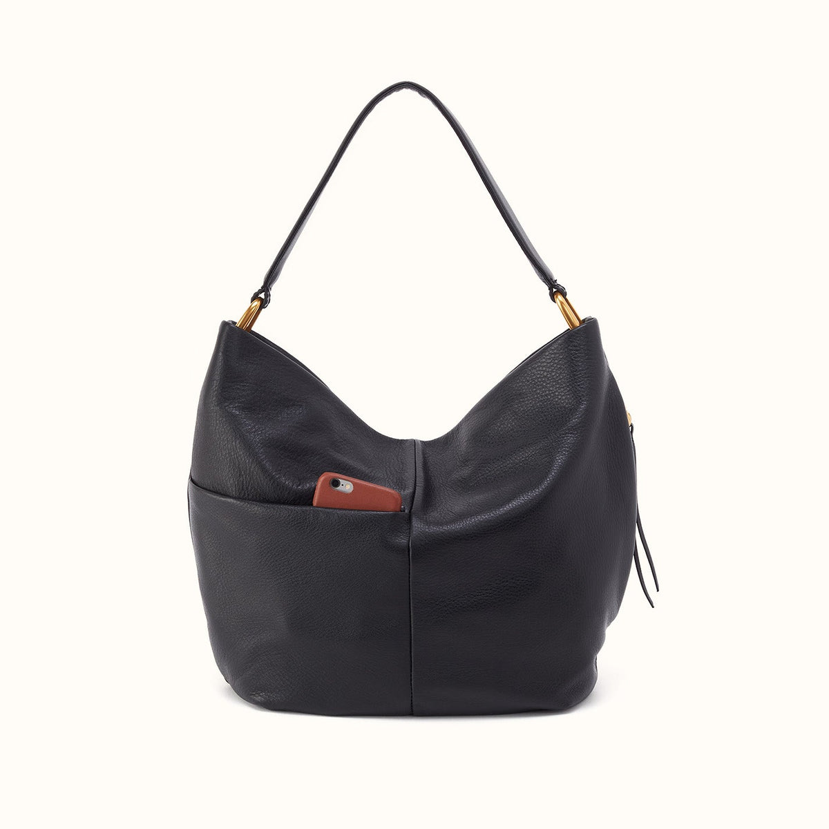 Harley Hobo In Pebbled Leather - Black