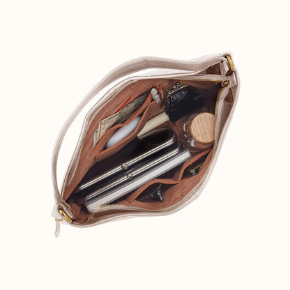 Harley Hobo In Pebbled Leather - Stonewash