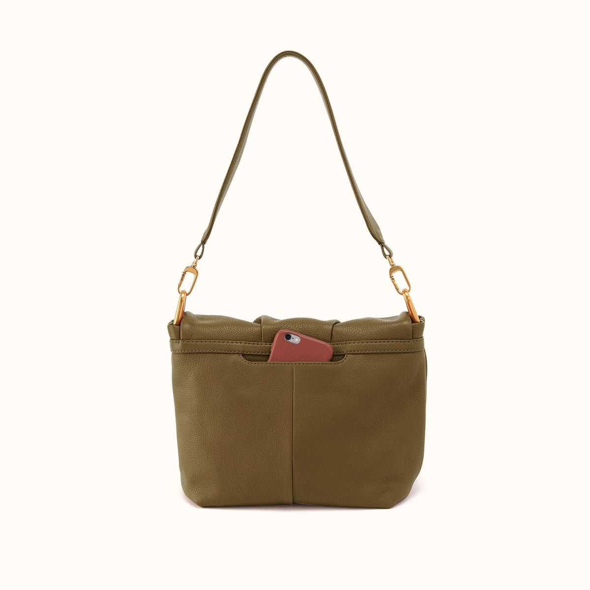 Harley Convertible Shoulder Bag In Pebbled Leather - Sunlit Sage