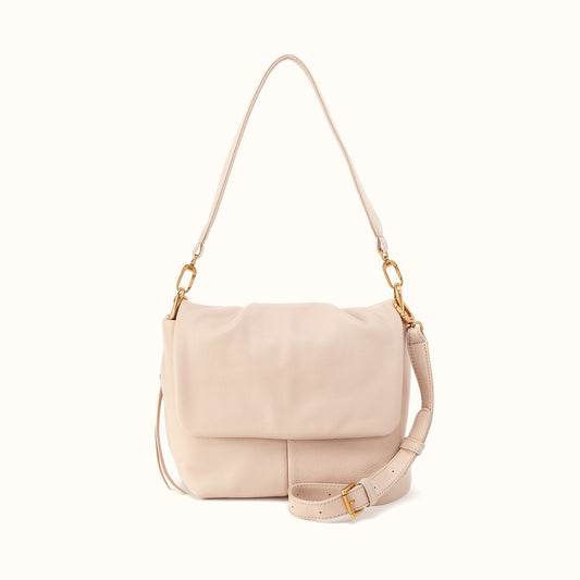 Harley Convertible Shoulder Bag In Pebbled Leather - Stonewash