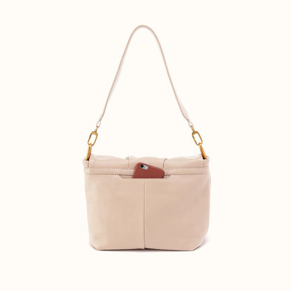 Harley Convertible Shoulder Bag In Pebbled Leather - Stonewash