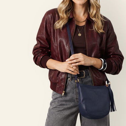 Lexi Crossbody In Pebbled Leather - Ink Navy