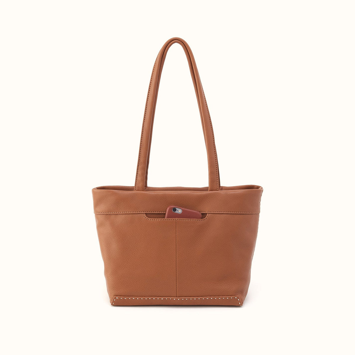 Austin Tote in Pebbled Leather - Warm Honey