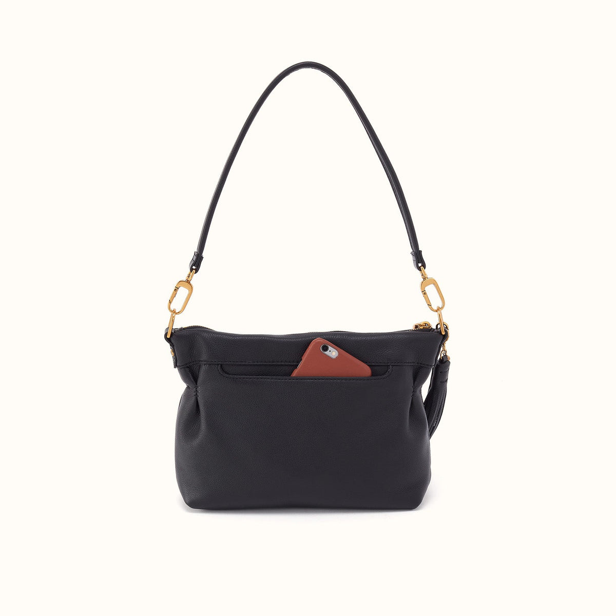 Kori Crossbody Shoulder In Pebbled Leather - Black