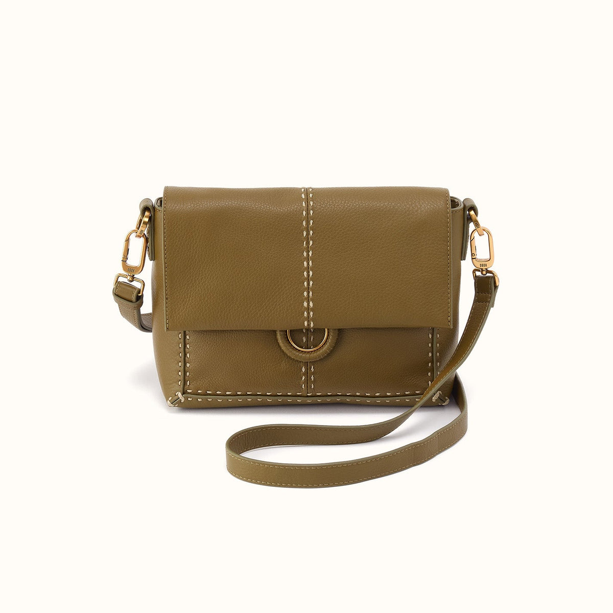 Austin Flap Crossbody In Pebbled Leather - Sunlit Sage