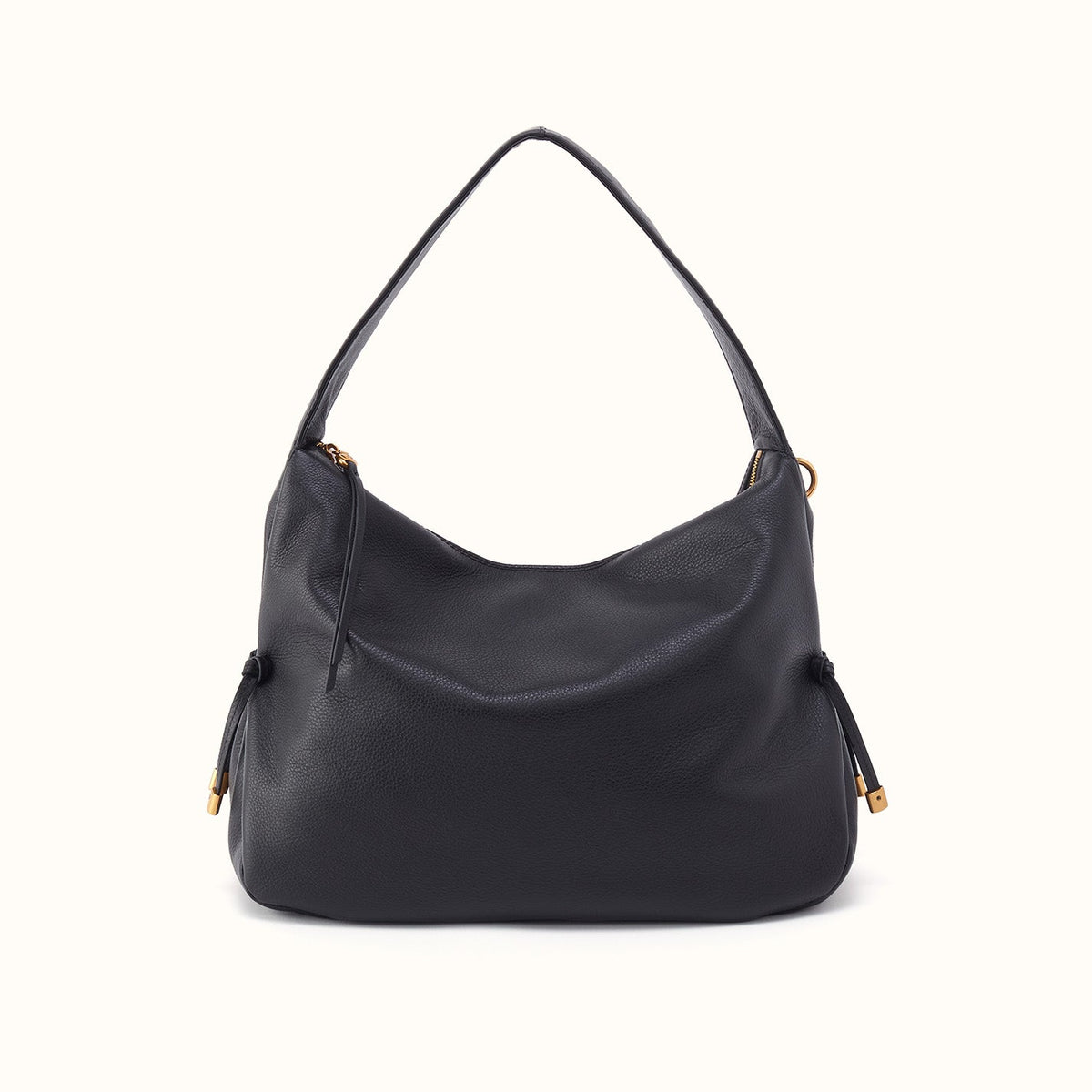 Kori Hobo In Pebbled Leather - Black