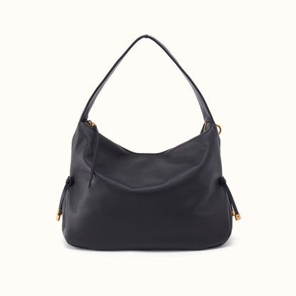Kori Hobo In Pebbled Leather - Black