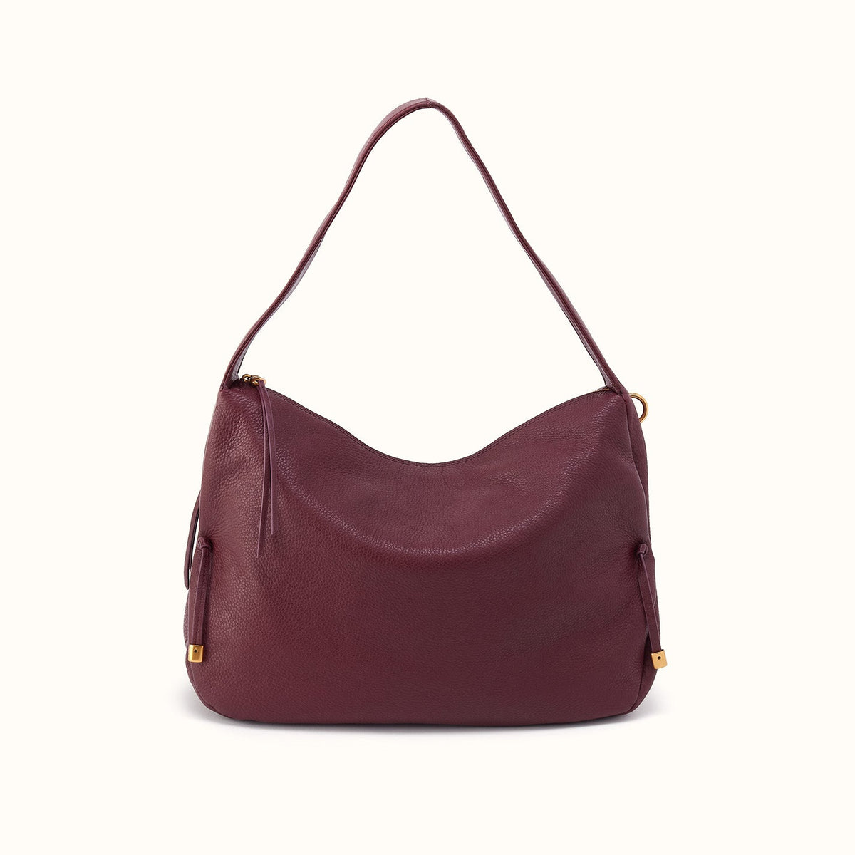 Kori Hobo in Pebbled Leather - Mulberry Glaze