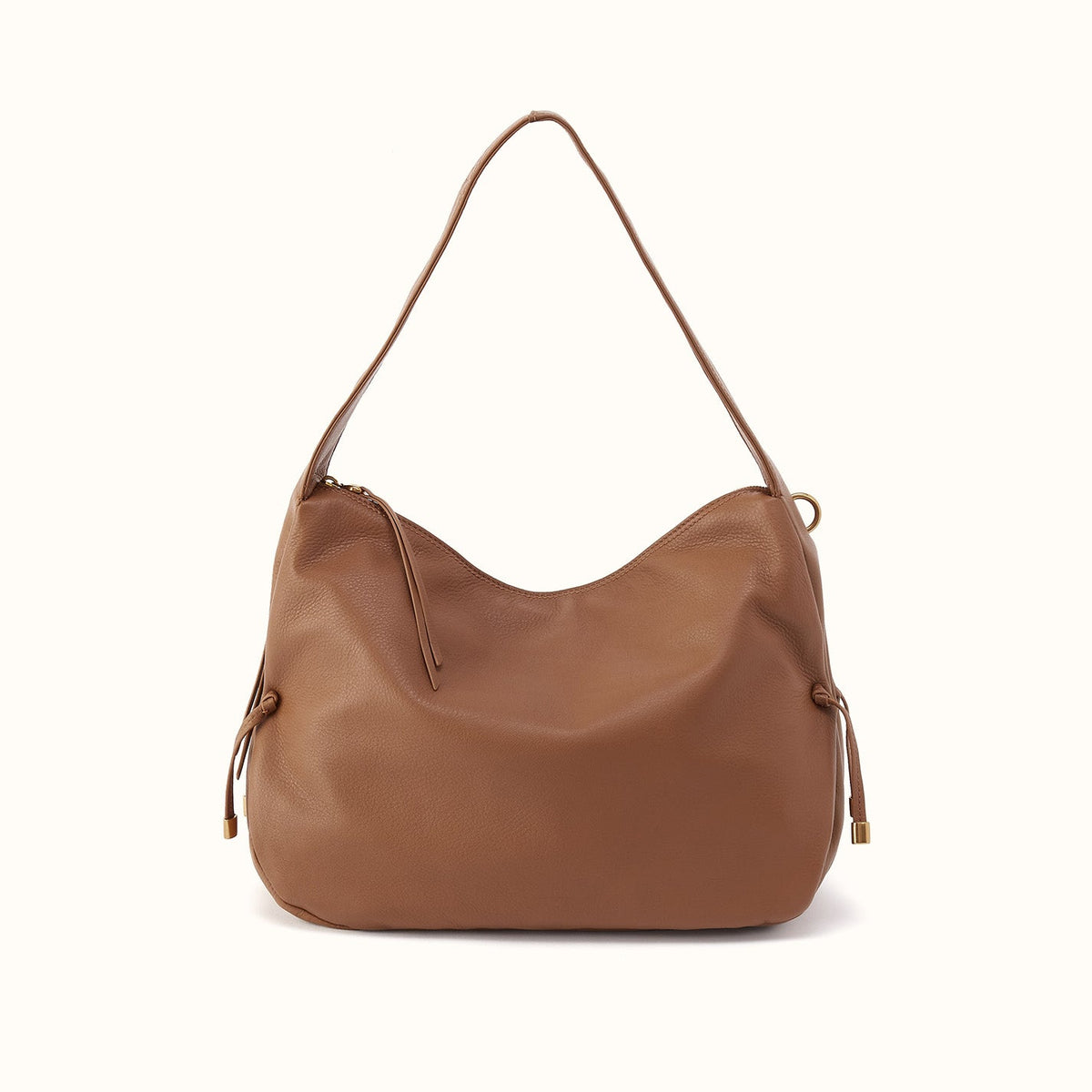 Kori Hobo In Pebbled Leather - Timber Brown