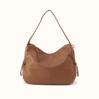 Kori Hobo In Pebbled Leather - Timber Brown
