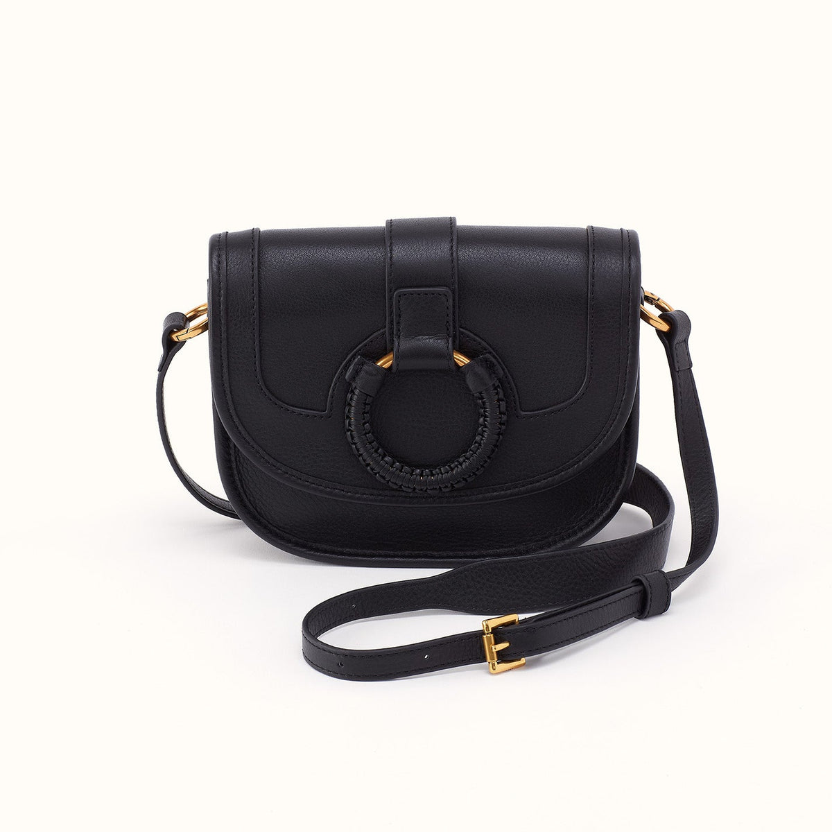 Kiva Small Crossbody In Pebbled Leather - Black