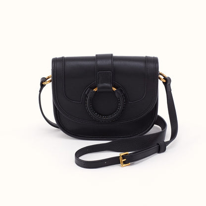 Kiva Small Crossbody In Pebbled Leather - Black