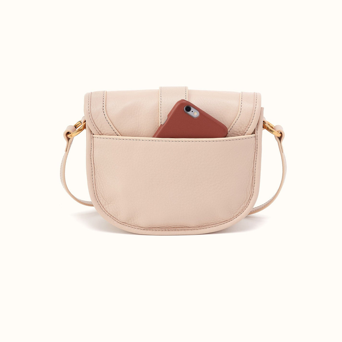 Kiva Small Crossbody In Pebbled Leather - Stonewash