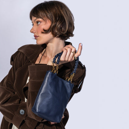 Tennessee Mini Bag In Pebbled Leather - Ink Navy