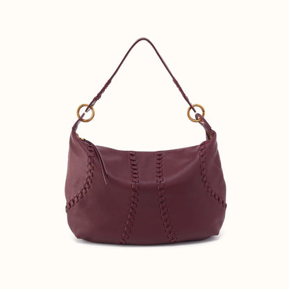 Opal Shoulder in Pebbled Leather - Mulberry Glaze