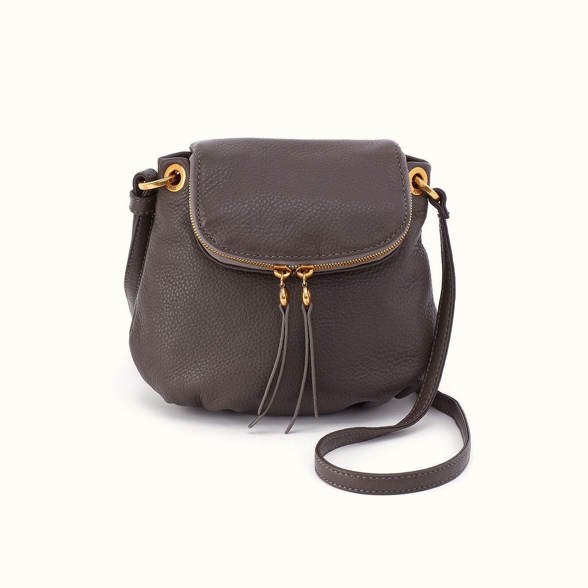 Fern Zip-Flap Crossbody In Pebbled Leather - Hearthstone